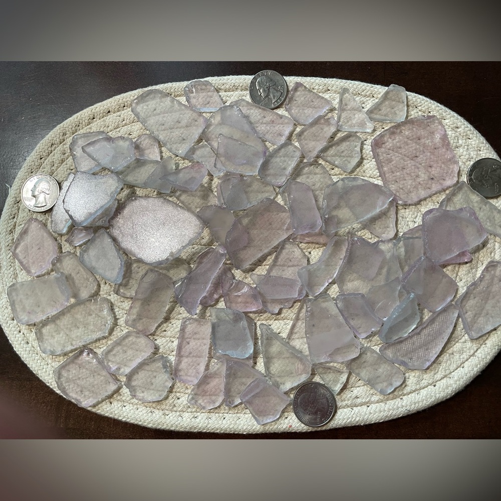 Sea glass Light Purple and Clear
